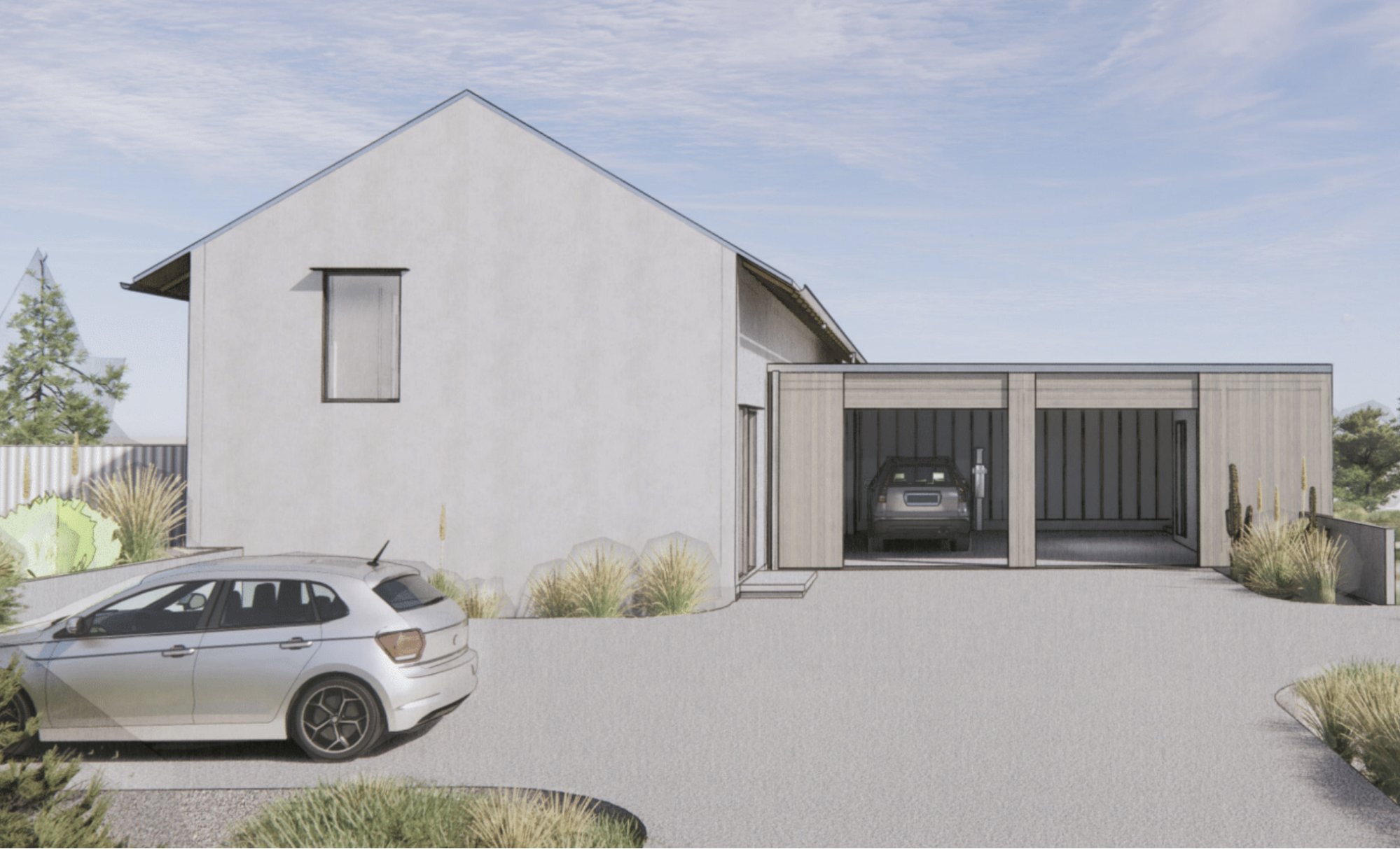 Pollen Architecture rendering of Laura Roberts Design and Art Studio in Austin TExas